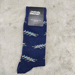 Unsimply Stitched Socks Mens 8-12 Blue Crew *NWT*